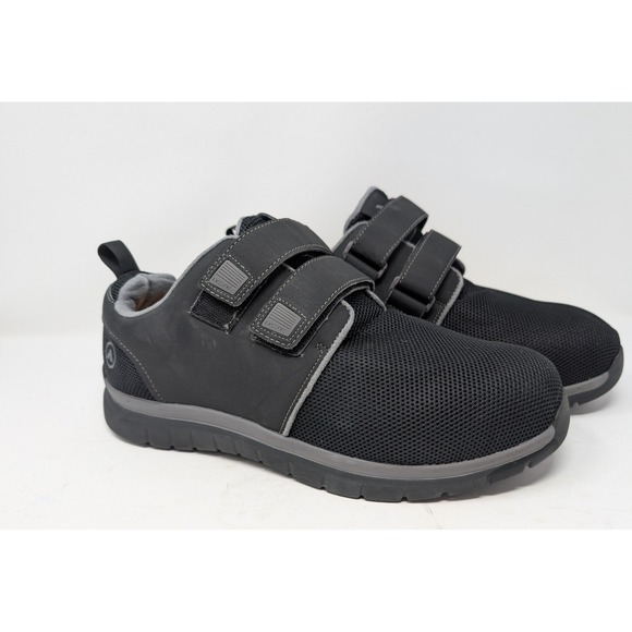 Anodyne No 74 Mens 11XW Sport Walker Black Grey Hook Loop Sneakers M074-13-X-110 - Picture 2 of 9